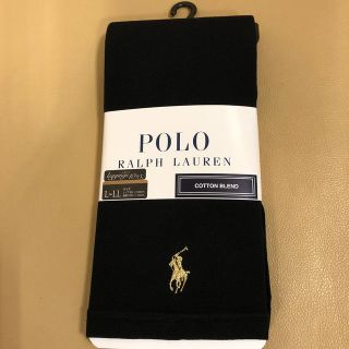 ポロラルフローレン(POLO RALPH LAUREN)の新品　レディース  ポロラルフローレン　夏用綿混10分丈黒レギンス L〜LL寸(レギンス/スパッツ)