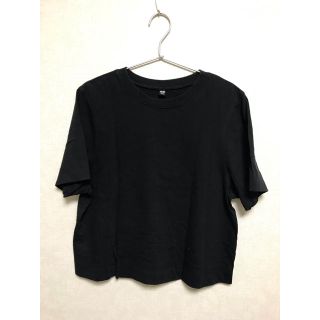 ユニクロ(UNIQLO)のユニクロ　tシャツ　黒(Tシャツ(半袖/袖なし))