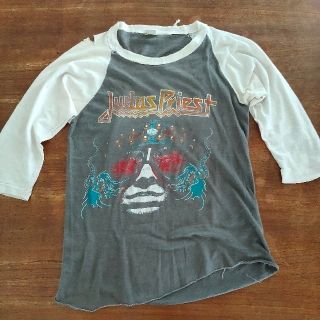 ヴィンテージ　70s ジューダスプリースト　Judas Priest Tシャツ(Tシャツ/カットソー(七分/長袖))