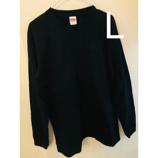 新品 ロンT 黒 L ノーブランド(Tシャツ/カットソー(七分/長袖))