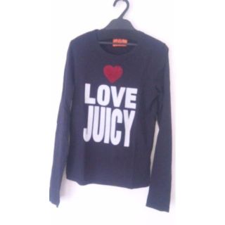 ジューシークチュール(Juicy Couture)のジューシークチュールjuicyカットソーロングTシャツ長袖黒ブラック(Tシャツ(長袖/七分))