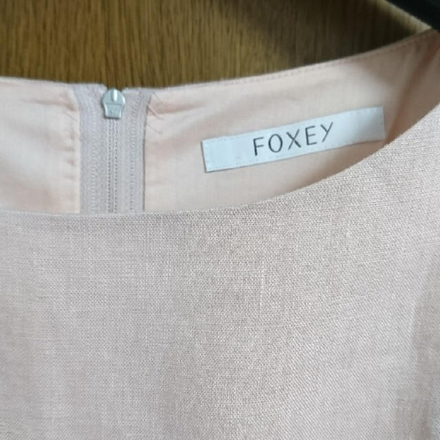 FOXEY(フォクシー)のFOXEY  ブティックライン  リネンワンピース  ピンク系  38 レディースのワンピース(ひざ丈ワンピース)の商品写真