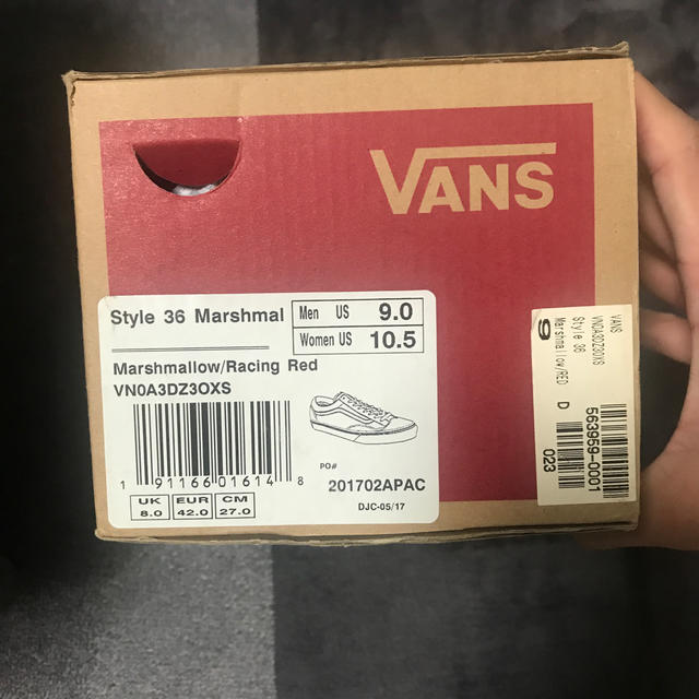 レア‼️ vans style 36 marshmallow / red