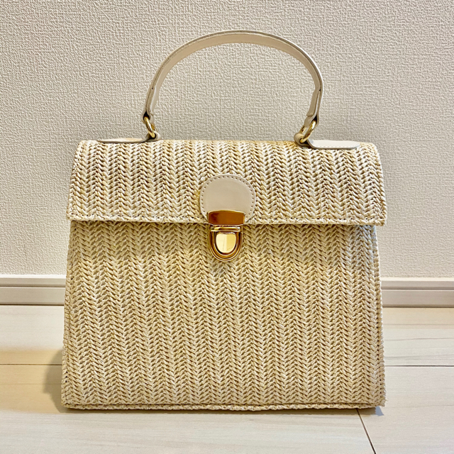 カゴバッグ[新品未使用] romile Square basket bag オートミール