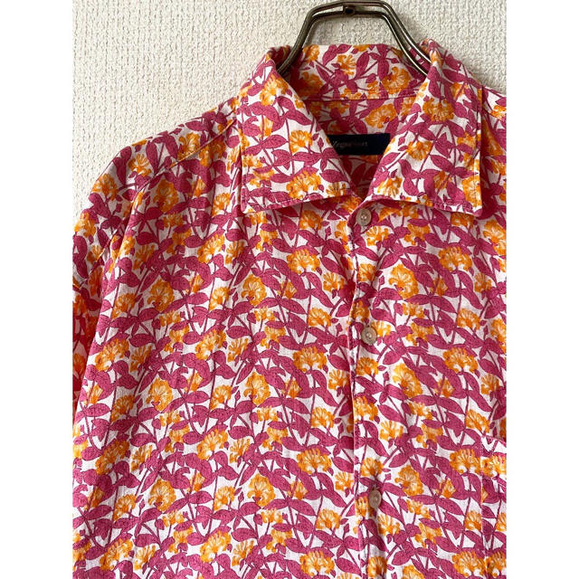 Ermenegildo Zegna(エルメネジルドゼニア)のvintage 90s Ermenegildo Zegna ピンク リネンシャツ メンズのトップス(シャツ)の商品写真