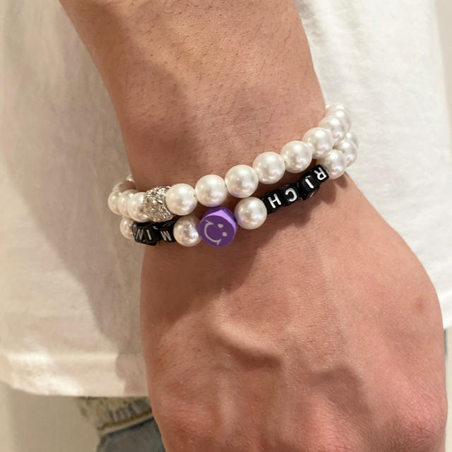 KAPITAL(キャピタル)のpearl beads bracelet パールビーズブレスレット メンズのアクセサリー(ブレスレット)の商品写真