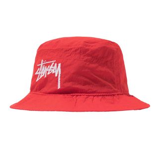 ナイキ(NIKE)のstussy nike bucket hat s/m RED(ハット)