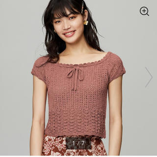 ジーユー(GU)の美品♡透かし編みセーター(半袖)(ニット/セーター)