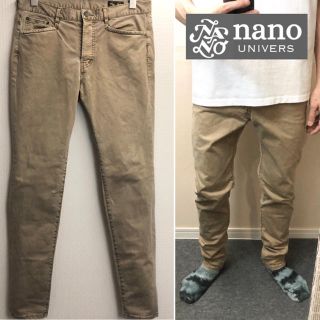 ナノユニバース(nano・universe)のnano universチノパン テーパードパンツカジュアルパンツベージュパンツ(チノパン)