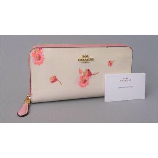 コーチ(COACH)の COACH コーチ ピンク　ホワイト　花柄　フラワー　フローラル　長財布(財布)