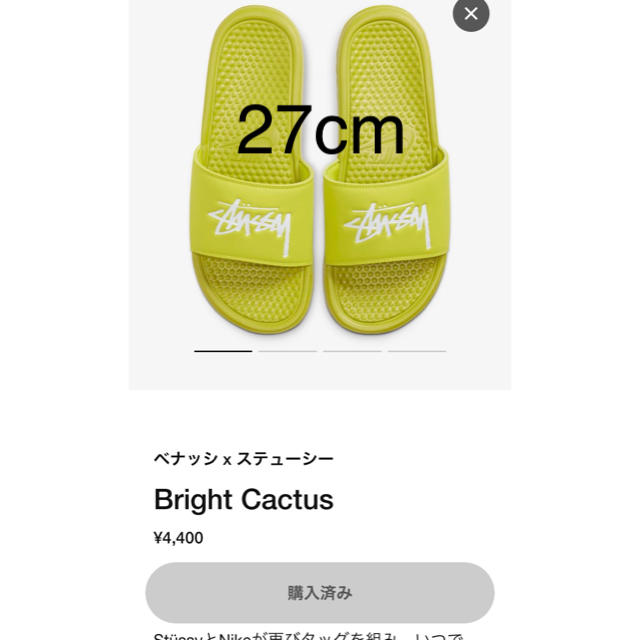 べナッシ ステューシー BrightCactus 27cm ナイキ
