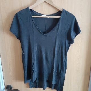 ザラ(ZARA)のZARA オーガニックコットンTシャツ グレー(Tシャツ(半袖/袖なし))