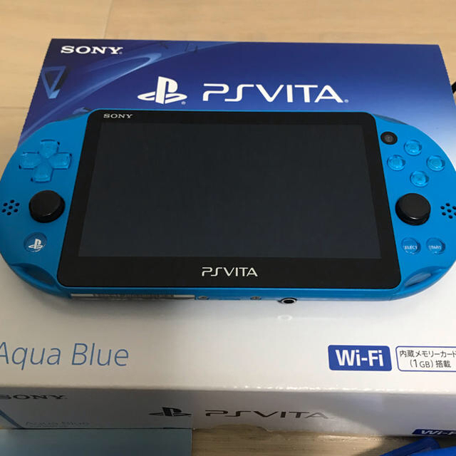 PlayStation Vita(プレイステーションヴィータ)のPSVITA PCH-2000  Aqua Blue エンタメ/ホビーのゲームソフト/ゲーム機本体(携帯用ゲーム機本体)の商品写真