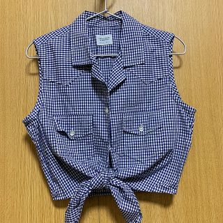 ベネトン(BENETTON)のベネトン ギンガムチェック ノースリーブ ミニ丈 トップス(カットソー(半袖/袖なし))