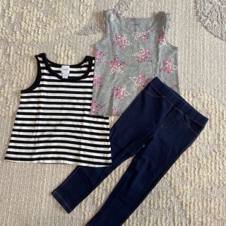 ベビーギャップ(babyGAP)のbabygap 女の子 タンクトップ 2枚+デニムレギンス セット売り(パンツ/スパッツ)