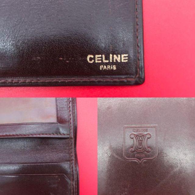 celine(セリーヌ)のセリーヌ レザー 二つ折り 札入れ レディースのファッション小物(名刺入れ/定期入れ)の商品写真