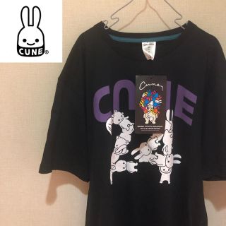 キューン(CUNE)の【新品未使用！】キューン 新品タグ付き 前後ビッグプリント Tシャツ XLサイズ(Tシャツ/カットソー(半袖/袖なし))