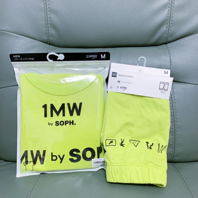 GU - GU SOPH コットンインナーT ルームショーツ 上下セット Mサイズの