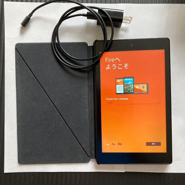 Fire HD 8 タブレット 16GB 第6世代 純正カバー付きの通販 by まるつけ ...