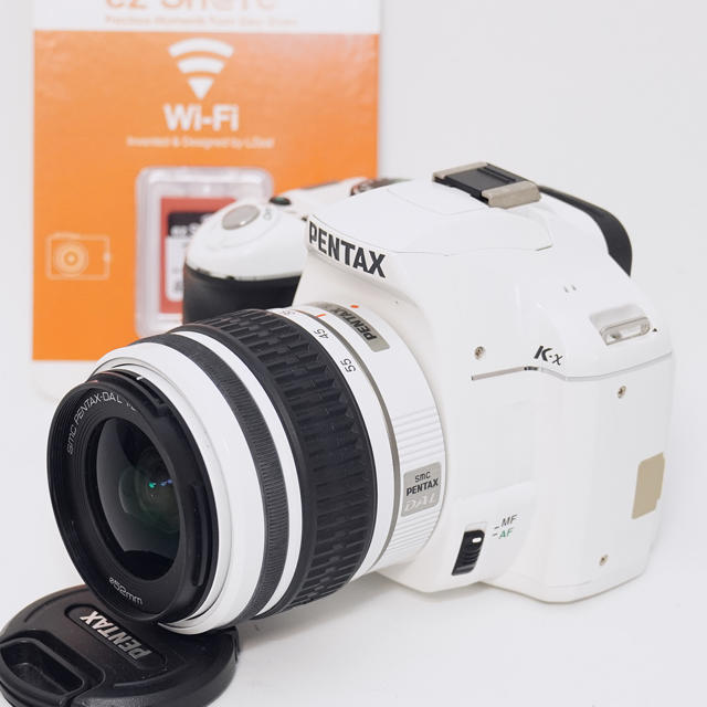 ☆WiFi転送☆ペンタックス K-x レンズセット☆女性に人気のホワイト-