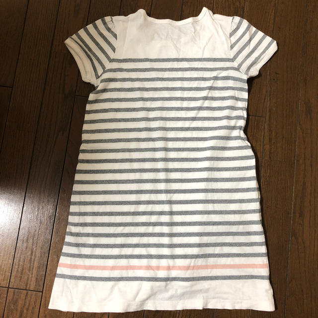 MUJI (無印良品)(ムジルシリョウヒン)の無印　ボーダーワンピース キッズ/ベビー/マタニティのキッズ服女の子用(90cm~)(ワンピース)の商品写真