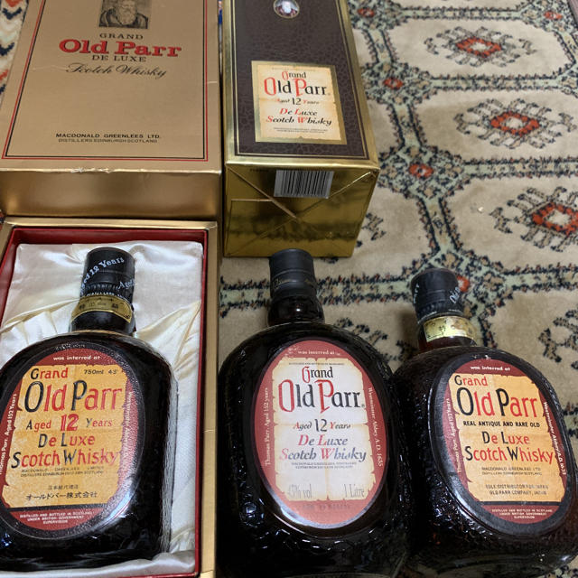 Grand Old Parr de luxe scotch whisky  3本