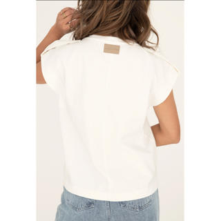 アリシアスタン(ALEXIA STAM)のALEXIA STAM Sleeveless Epaulet Top White(Tシャツ(半袖/袖なし))