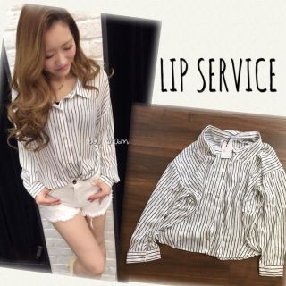 リップサービス(LIP SERVICE)のLIP SERVICE♡ストライプブラウス(シャツ/ブラウス(長袖/七分))