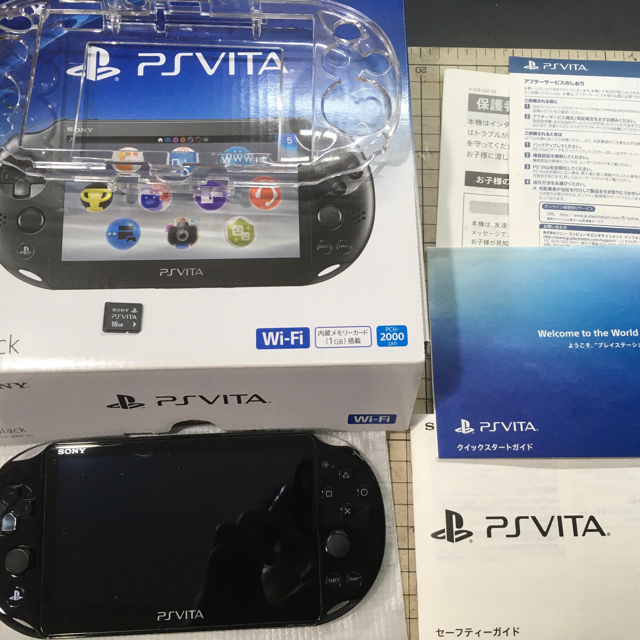 プレステvita 本体 液晶フィルム 保護ケース メモリ16G付き www ...