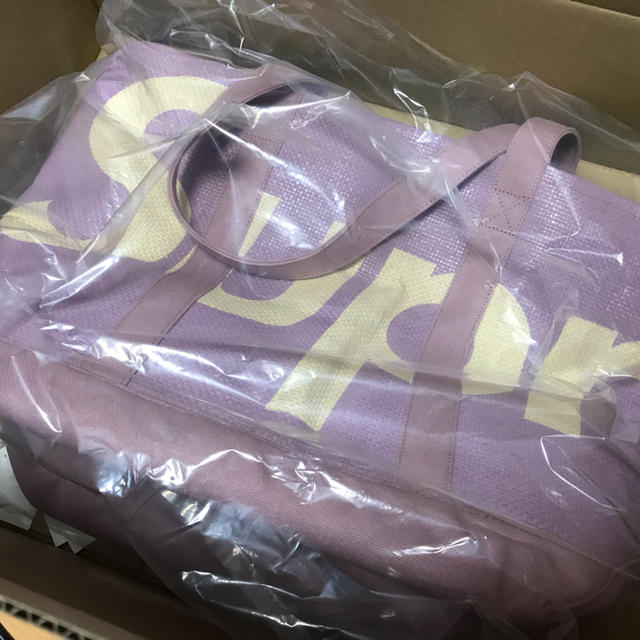 Supreme Raffia Tote Purple シュプリーム トートバッグ