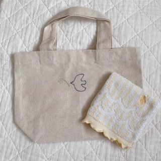 ミニトートバッグ＊刺繍＊ハンドメイド(トートバッグ)