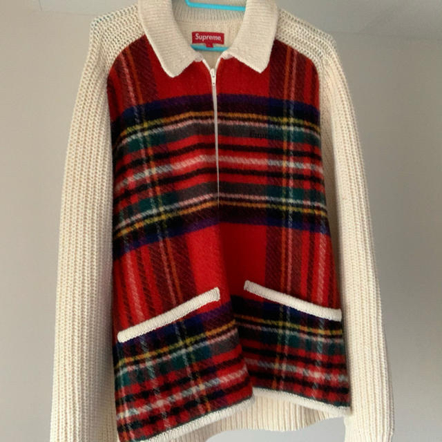 Supreme plaid front zip sweater シュプリーム