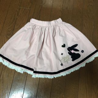 シャーリーテンプル(Shirley Temple)のシャーリーテンプル  ウサギ　ポンポン　リボン　レース　120 スカート(スカート)