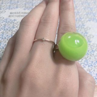 PYLONES ガラス リング 黄緑 ピローヌ PYLONES ガラス リング 黄緑 ピローヌ
