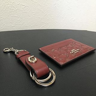 コーチ(COACH)のコーチCOACHカードケース/キーホルダーセット【極美品】(キーホルダー)