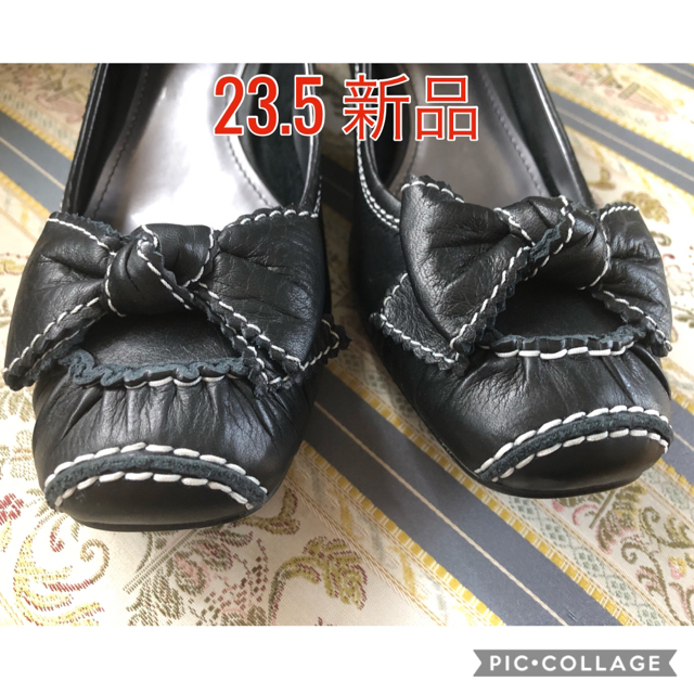 ♥️新品♥️アカクラ黒パンプス♥️23.5cm レディースの靴/シューズ(ハイヒール/パンプス)の商品写真