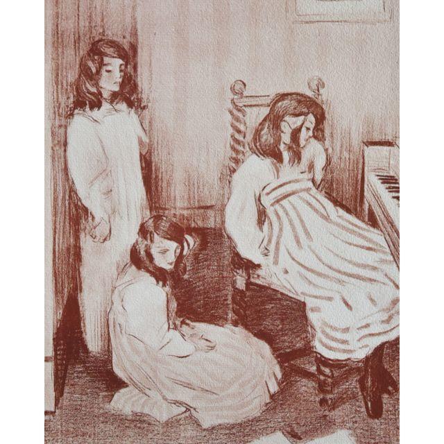 1897年-1899年アンティーク・リトグラフ「Bouderie」 2