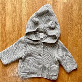 ベビーギャップ(babyGAP)の（値下げしました）GAP ベビー　くま耳　カーディガン 50サイズ(カーディガン/ボレロ)