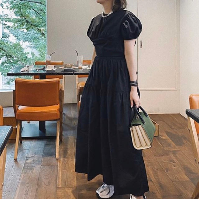 深緑(ふかみどり) 新品 セシリーバンセン リボンディティールドレス