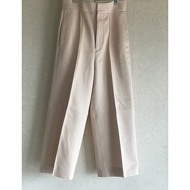 ドゥロワー Drawer 19AW カルゼ フロントステッチパンツ 36 ピンク