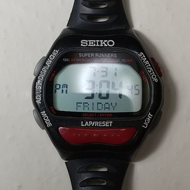ほぼ新品】SEIKO☆スーパーランナーズ☆S650-4000☆ブラック-
