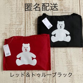 ギャップ(GAP)のGAPロゴエコバッグ　レッド＆トゥルーブラック(エコバッグ)