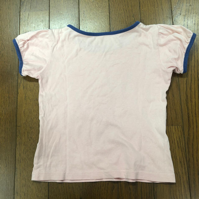 ニッセン(ニッセン)のキッズ　パフスリーブTシャツ  ピンク100 キッズ/ベビー/マタニティのキッズ服女の子用(90cm~)(Tシャツ/カットソー)の商品写真