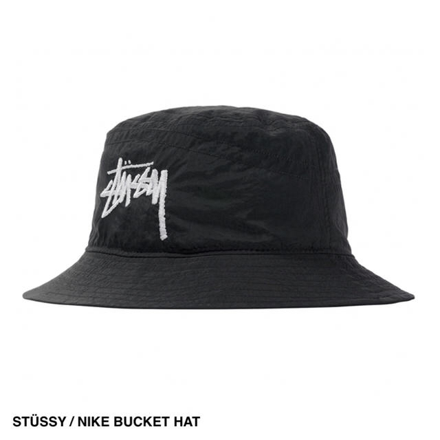 NIKE(ナイキ)のSTUSSY X NIKE BUCKET HAT S/M 黒  メンズの帽子(ハット)の商品写真