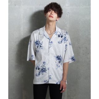 ジュンレッド(JUNRED)のWEARISTA KEI×JUNRed レトロフラワーシャツ　ホワイト(シャツ)