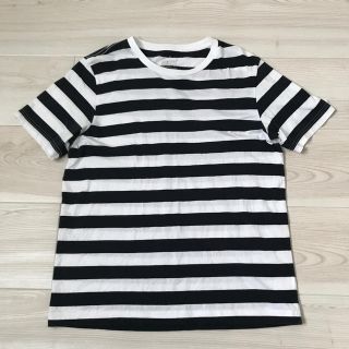 ムジルシリョウヒン(MUJI (無印良品))のTシャツ　メンズ　M 無印　ボーダー　ネイビー (Tシャツ/カットソー(半袖/袖なし))