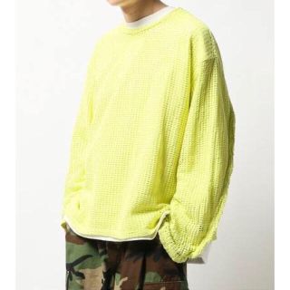 ジエダ(Jieda)のJieDa MESH L/S T-SHIRT YELLOW 2(Tシャツ/カットソー(七分/長袖))