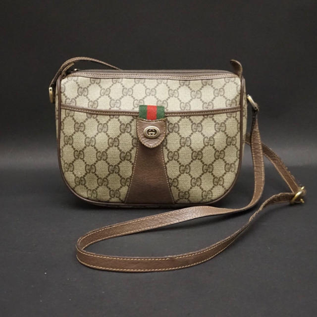 GUCCI - オールドグッチ GUCCI  PVC ショルダーバック 斜め掛け ヴィンテージ
