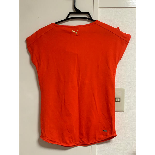 PUMA(プーマ)の新品！！PUMA  Tシャツ　オレンジ　フレンチスリーブ　Sサイズ スポーツ/アウトドアのテニス(ウェア)の商品写真