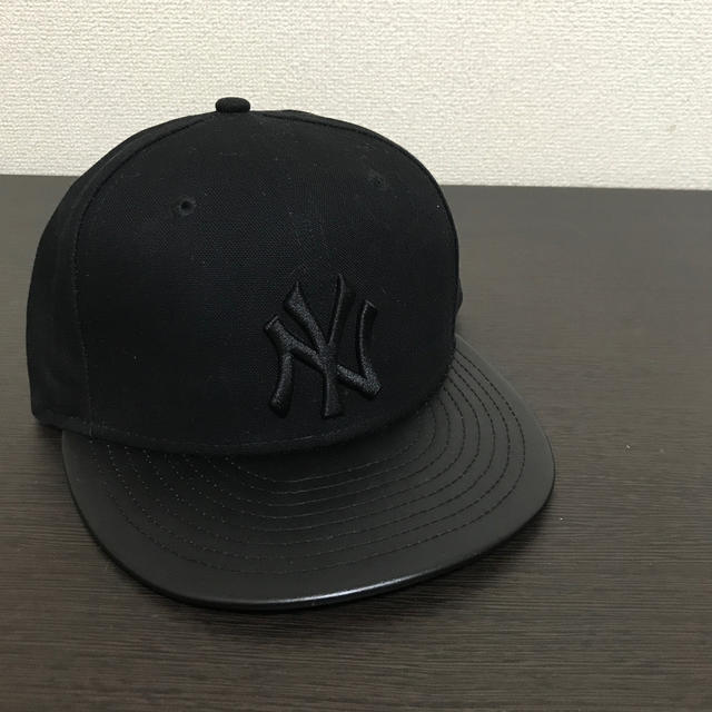 NEW ERA(ニューエラー)のNew era cap 9FIFTY black NY snapback 革 メンズの帽子(キャップ)の商品写真